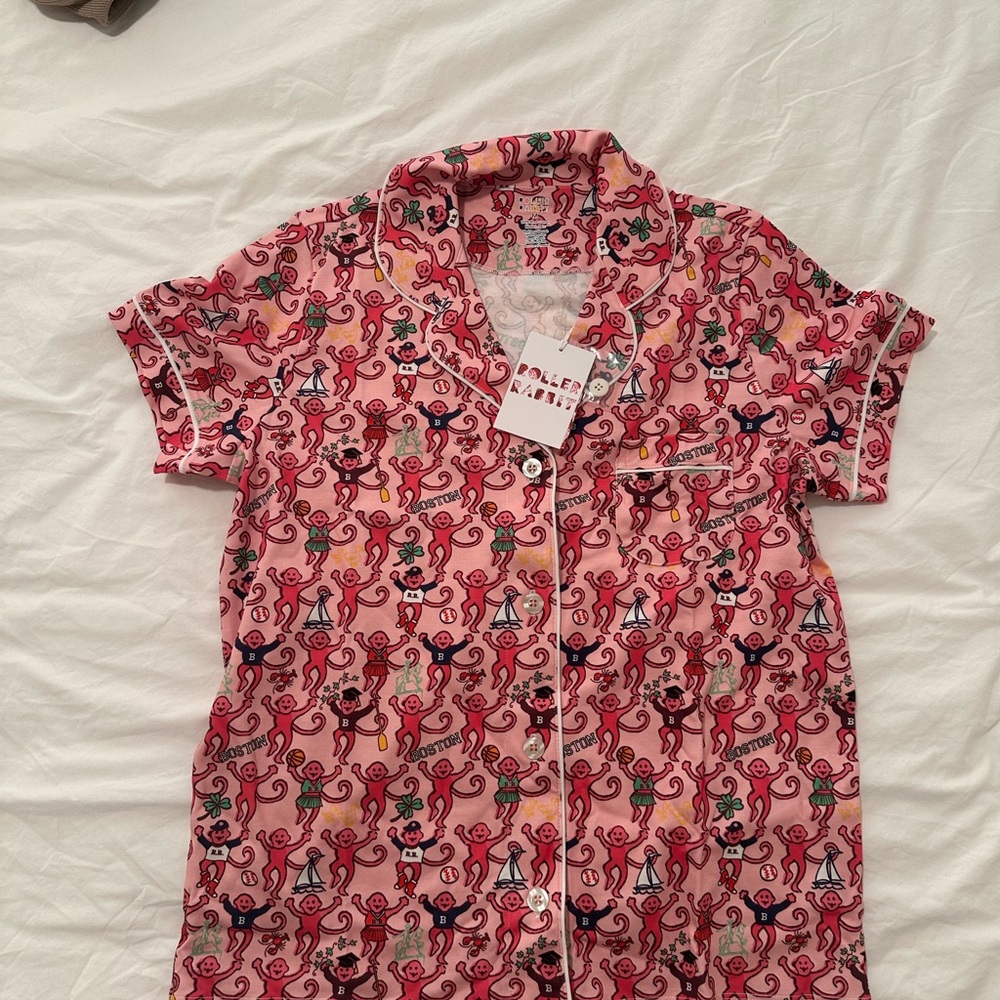 Roller Rabbit Boston Monkey Pajama Set